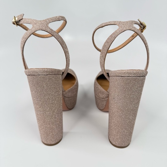 AQUAZZURA So High 140MM Plateau Metallic Pumps Size 39 - Picture 10 of 13